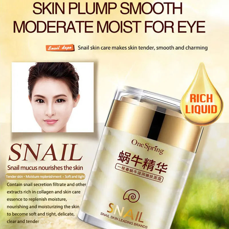 Snail Face Cream & Retinol Eye Massage Roller Set