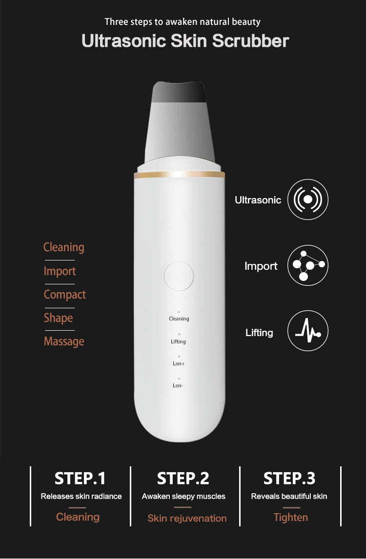 Ultrasonic Skin Scrubber & Blackhead Remover
