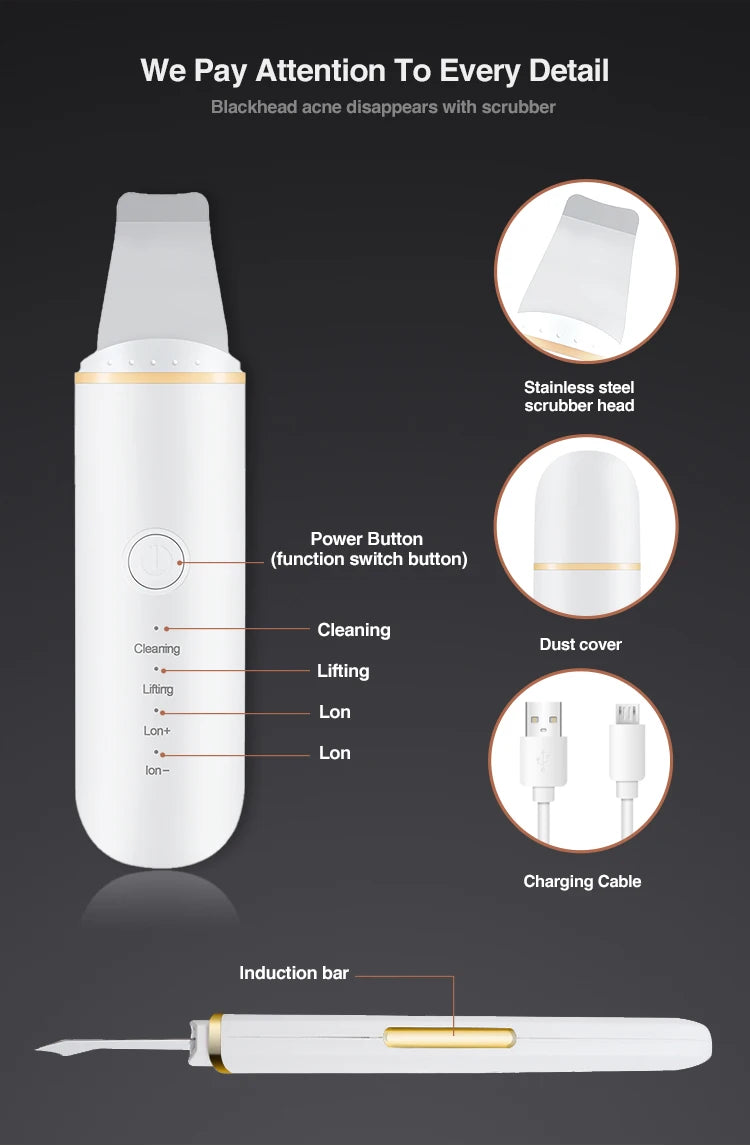 Ultrasonic Skin Scrubber & Blackhead Remover