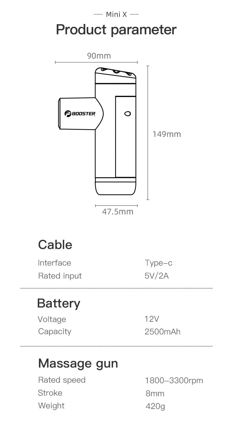 Booster Mini X Portable Massage Gun