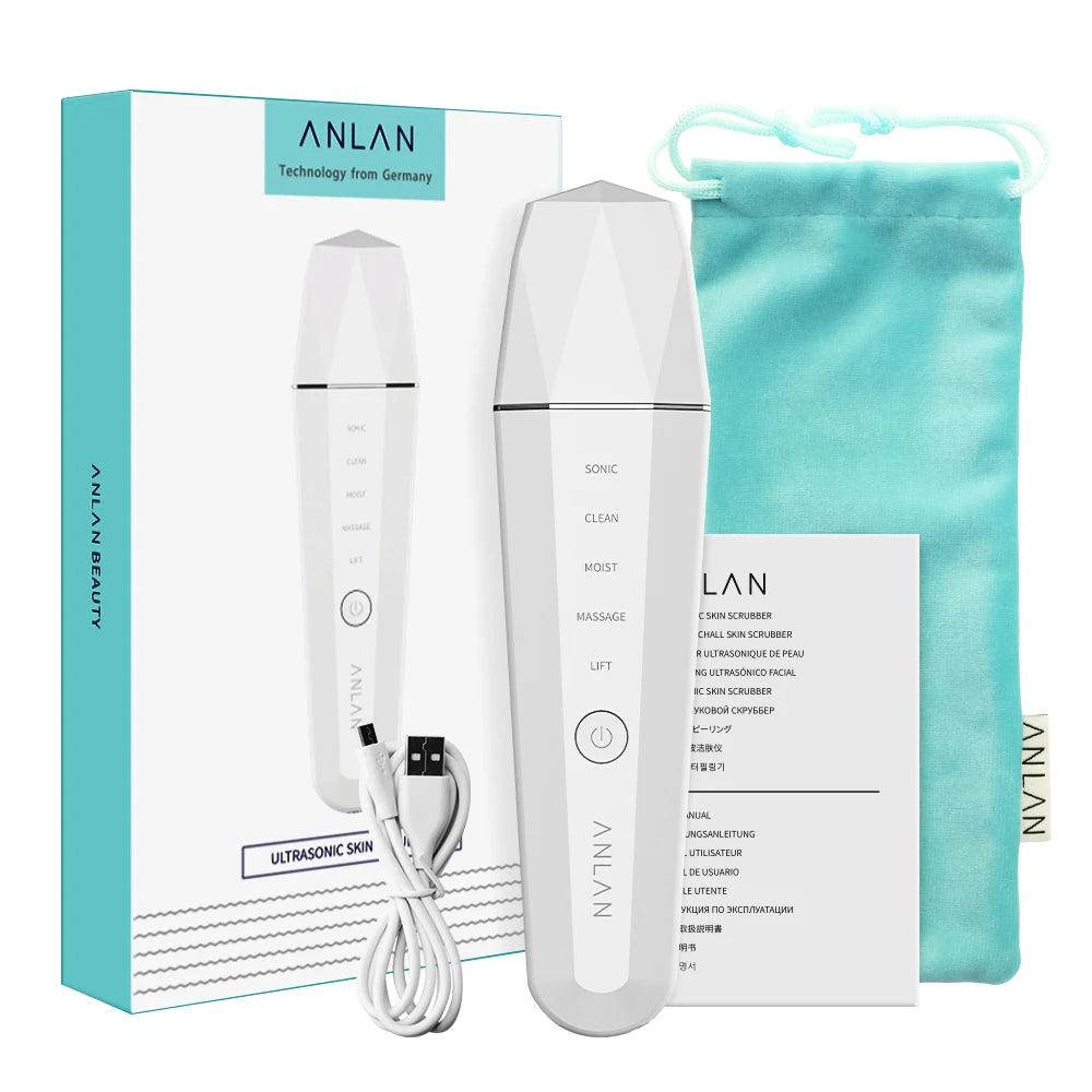 ANLAN Ultrasonic Skin Scrubber & EMS Face Lifter