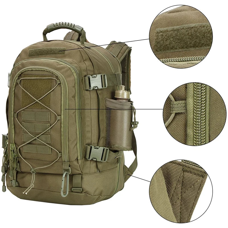 65L Tactical Hiking Backpack for Men