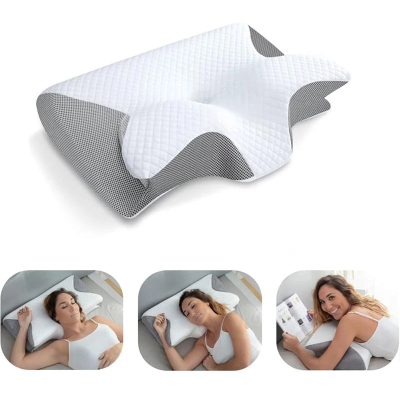 2-in-1 Memory Foam Cervical Neck Pillow