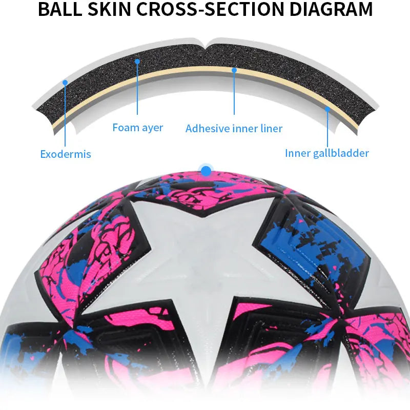 Size 4/5 PU Seamless Soccer Ball – Match & Training