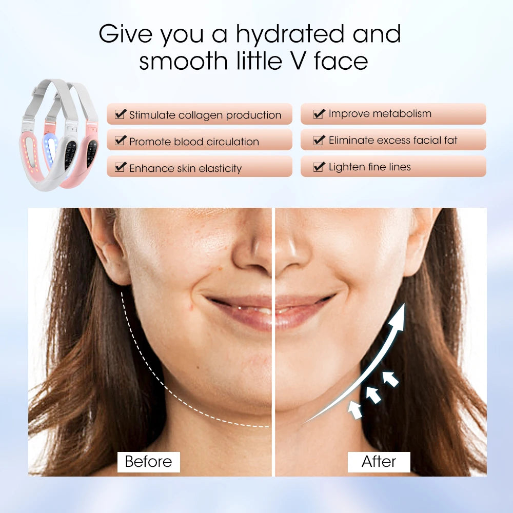Red Light V-Face Lifting Massager with Remote