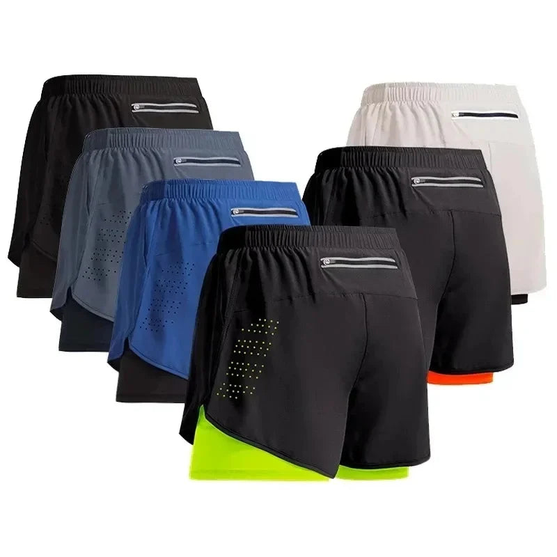 Men’s Quick-Dry Double Layer Running Shorts
