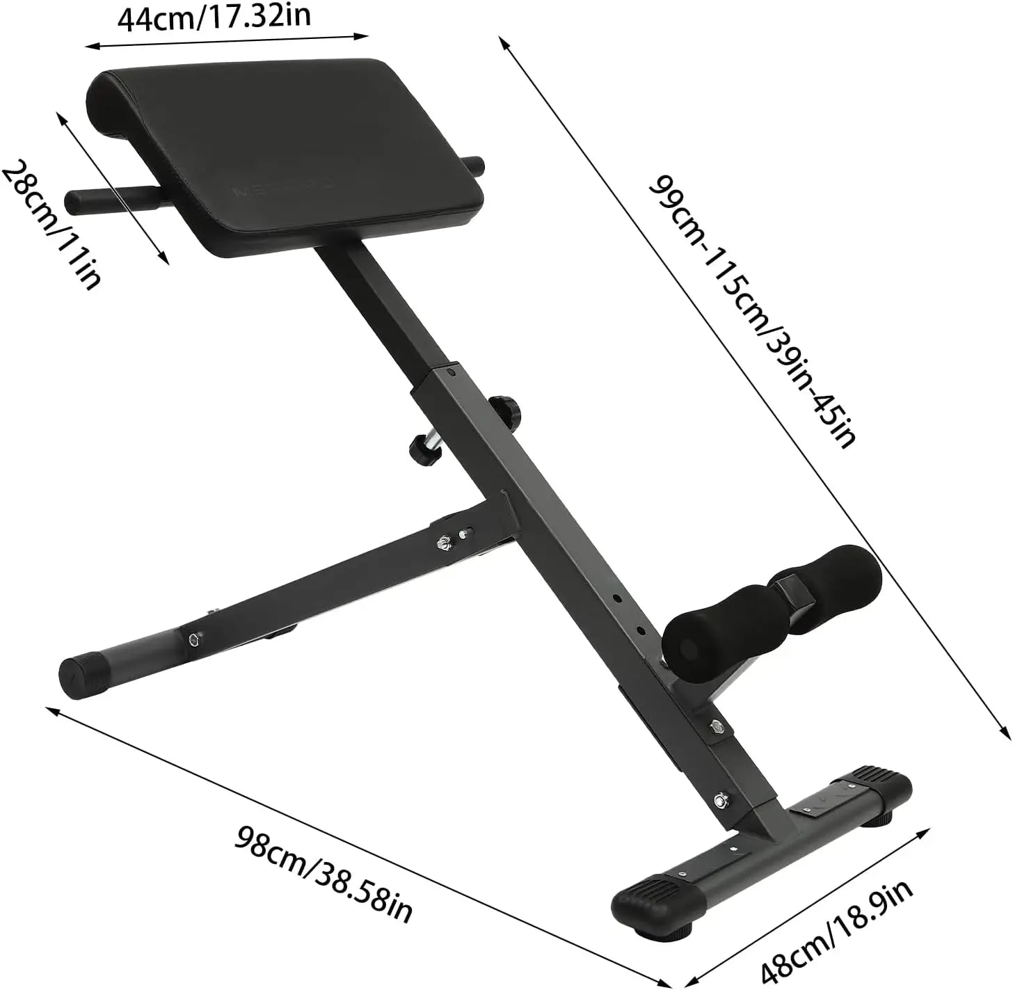 Adjustable Roman Chair Back Extension Bench