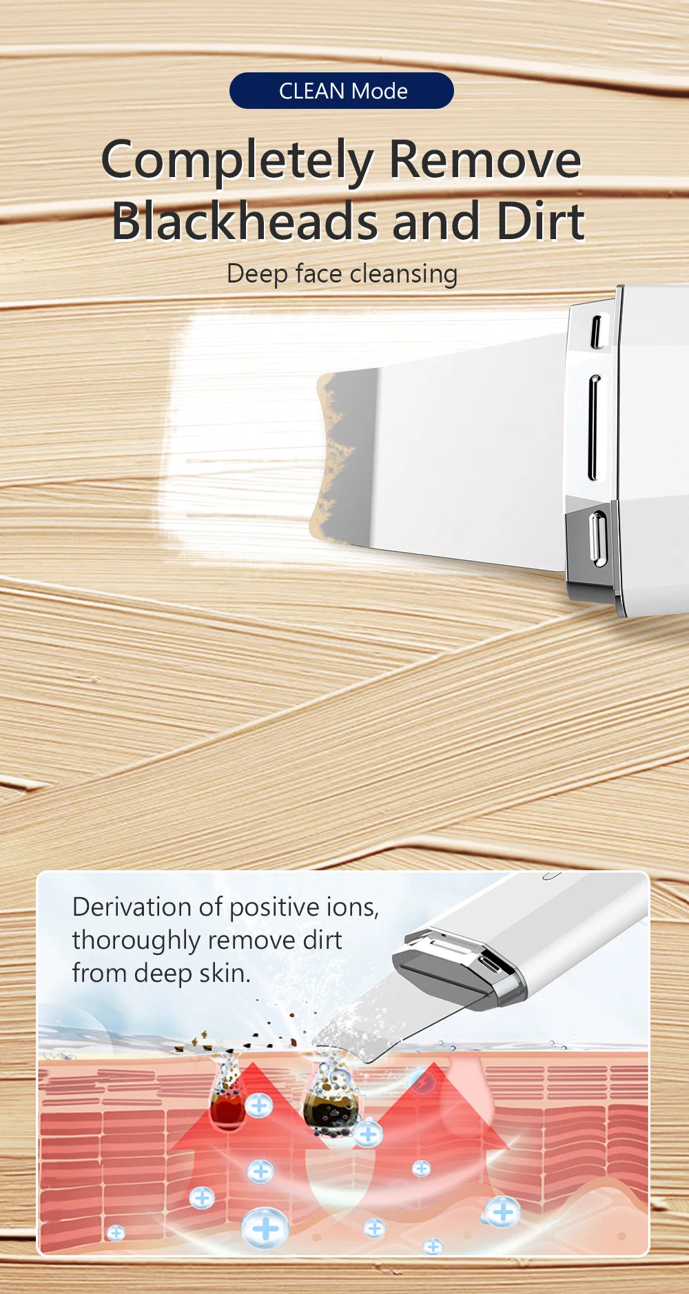ANLAN Ultrasonic Skin Scrubber & EMS Face Lifter