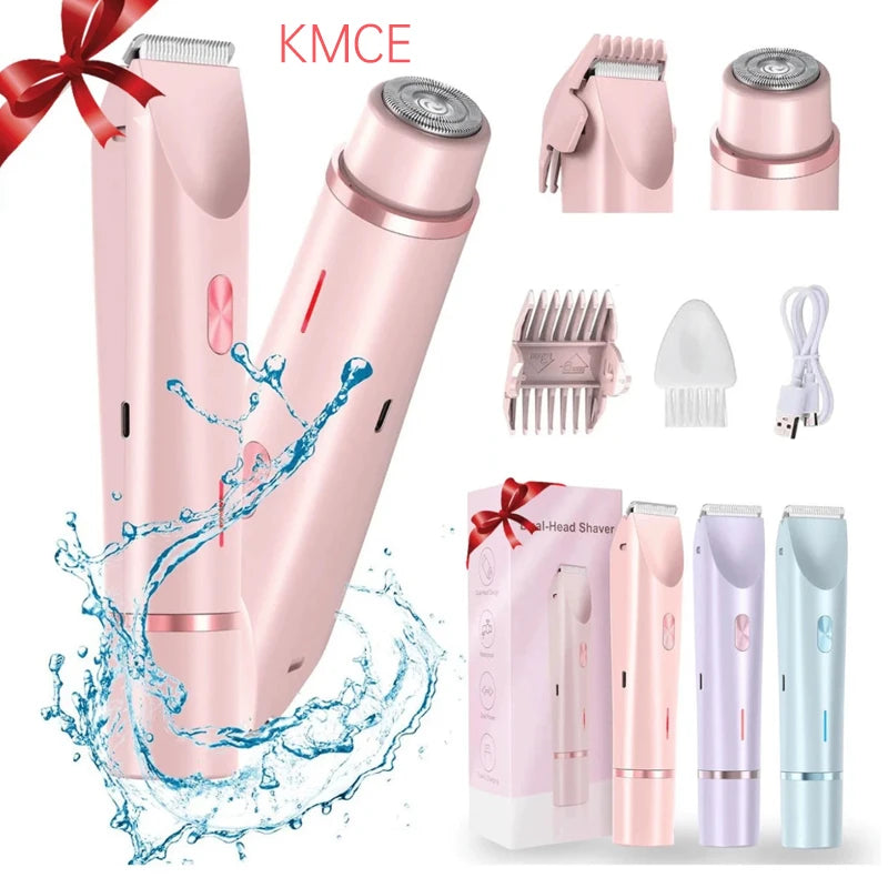 2-in-1 Electric Razor & Bikini Trimmer for Women