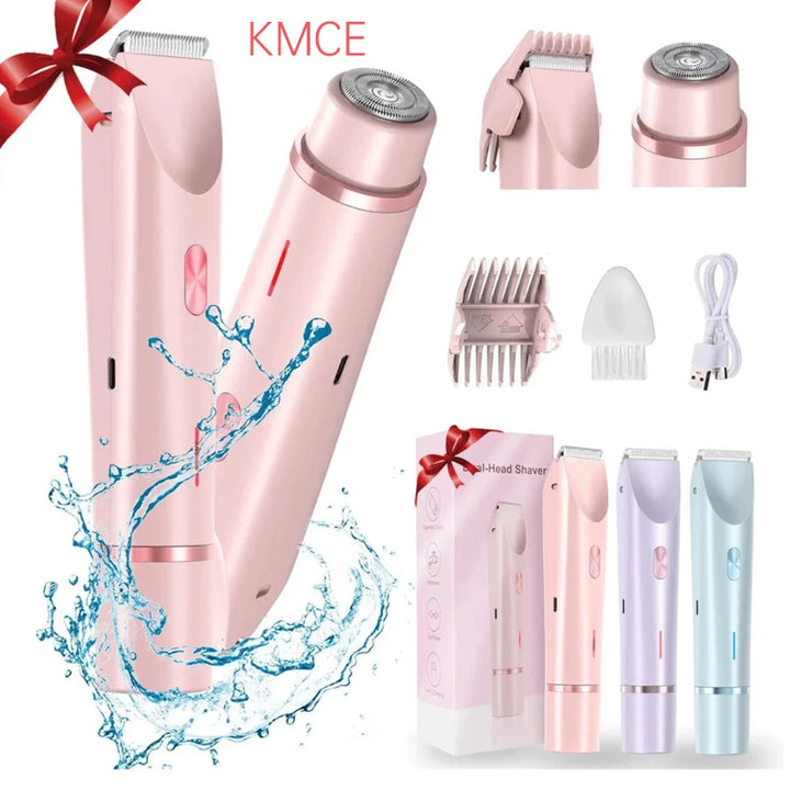 2-in-1 Electric Razor & Bikini Trimmer for Women