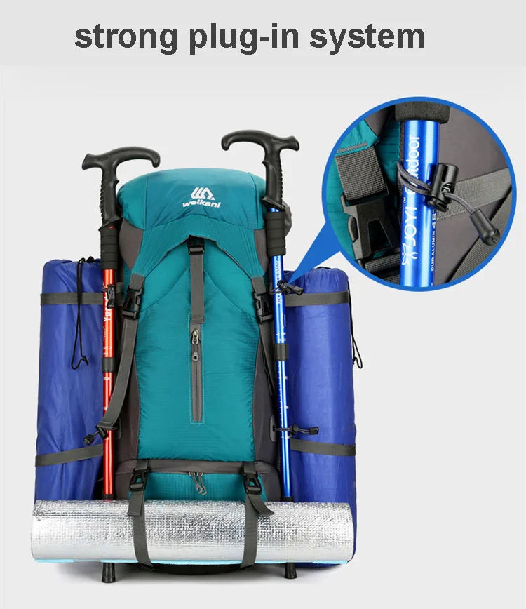 70L Hiking Camping Backpack with Rain Cover