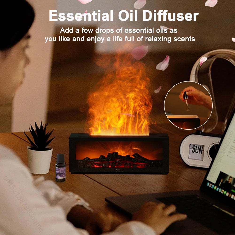 Flame Aroma Humidifier with LED & Remote