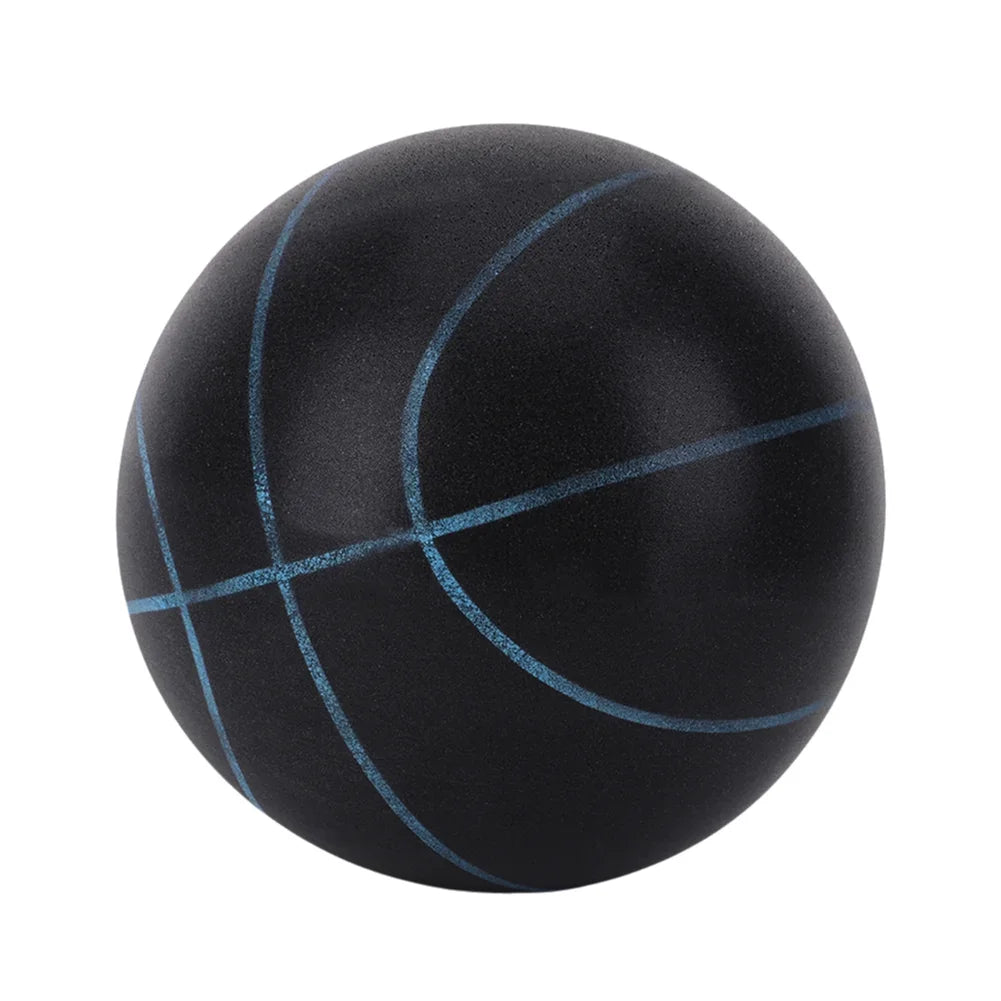 21cm Silent Grip Basketball – Size 5 (Black with Rim)