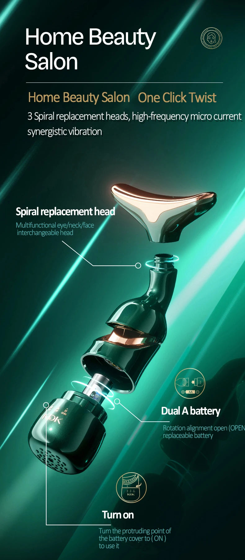 3-in-1 EMS Facial Lifting & Skin Tightening Device