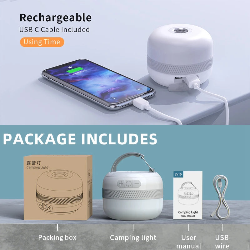 LV10 Rechargeable Outdoor LED Camping Lantern