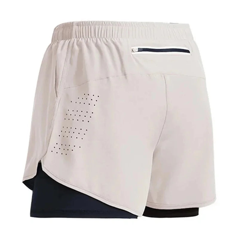 Men’s Quick-Dry Double Layer Running Shorts