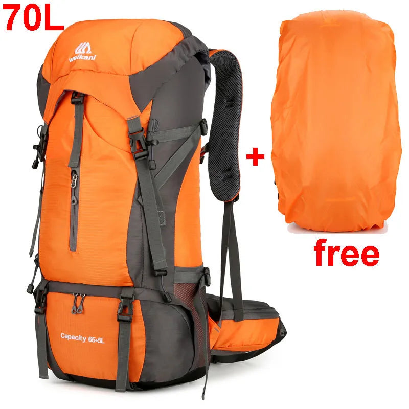 70L Hiking Camping Backpack with Rain Cover