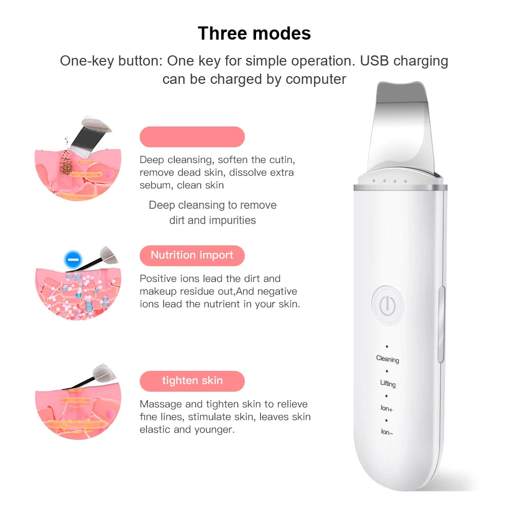 Ultrasonic Skin Scrubber & Blackhead Remover