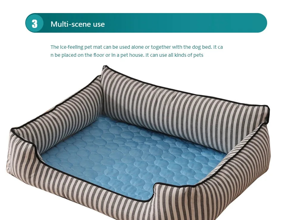 Extra Large Dog Cooling Mat – Summer Pet Ice Pad for Dogs & Cats