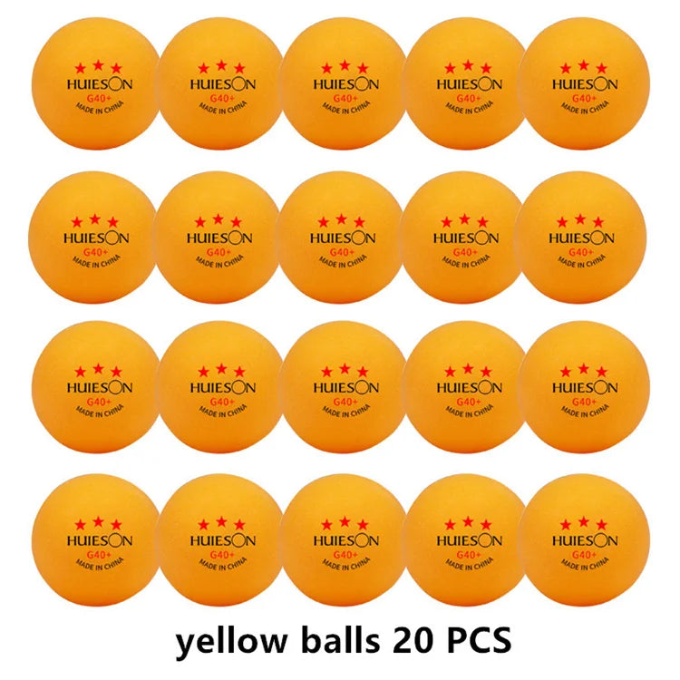 Huieson 3-Star ABS 40+ Ping Pong Balls (20–100pcs)