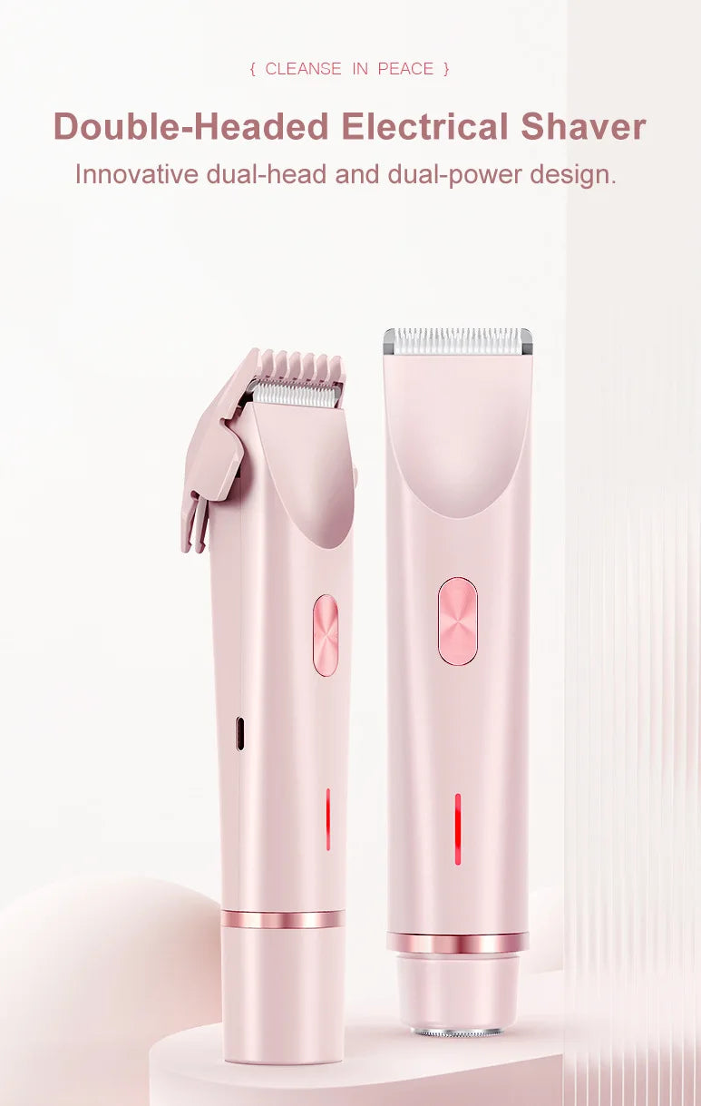 2-in-1 Electric Razor & Bikini Trimmer for Women