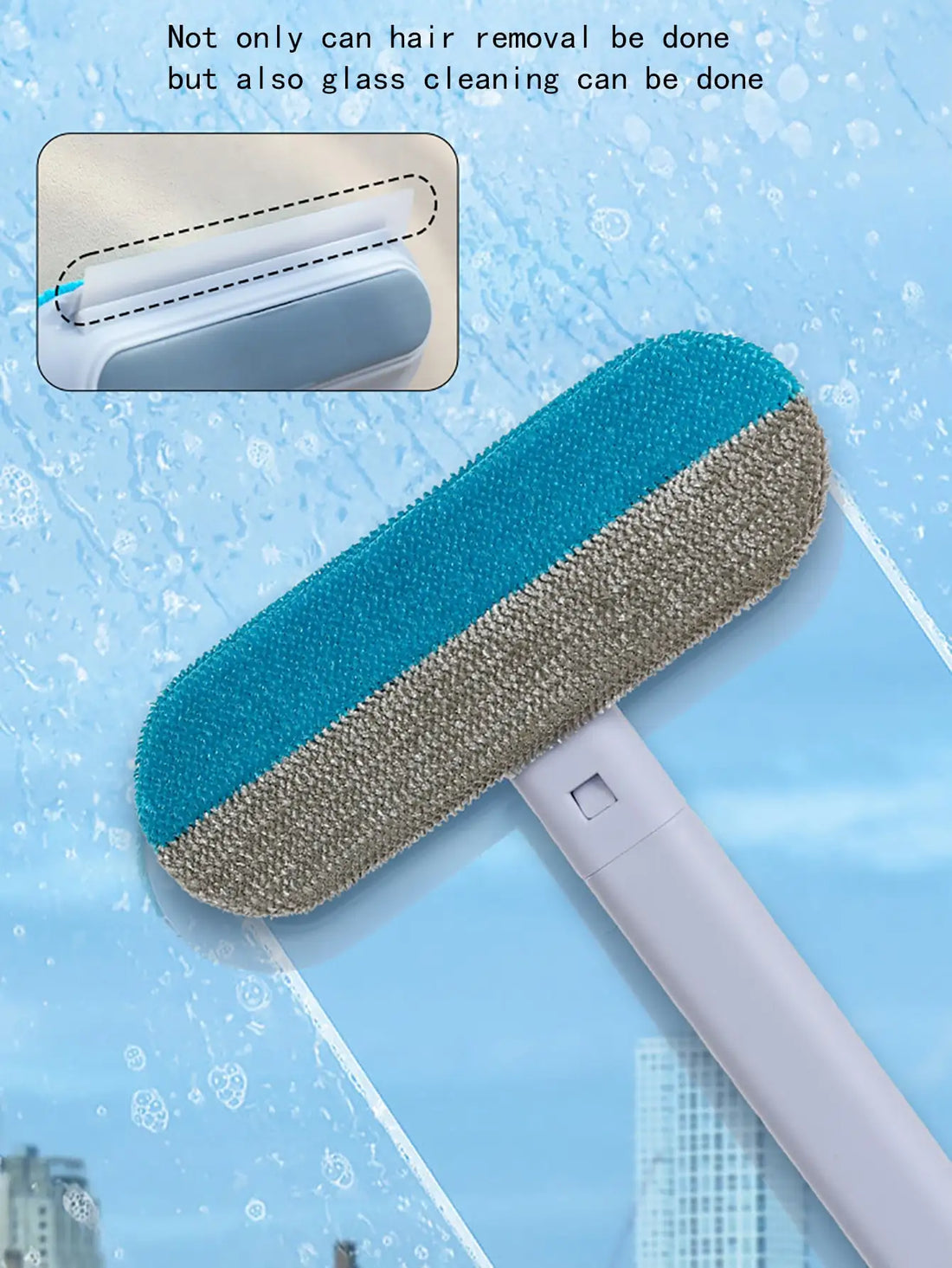Long Handle Pet Hair Remover & Cleaning Brush