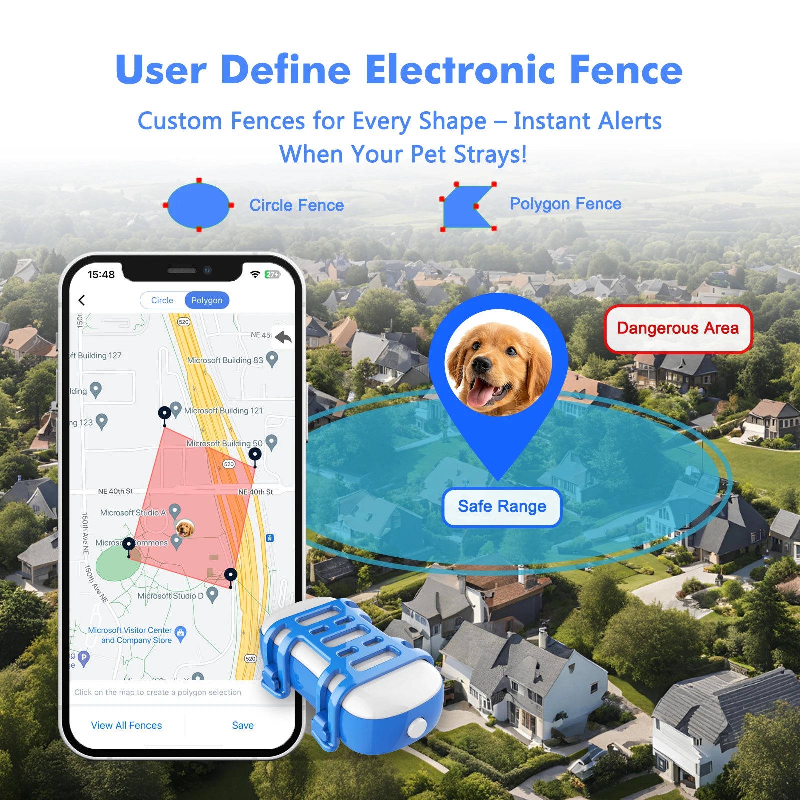 4G GPS Pet Tracker for Dogs & Cats