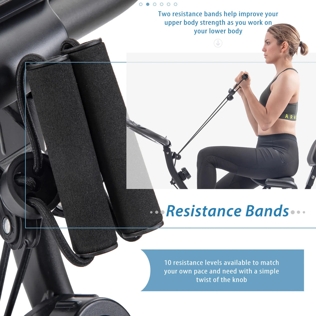Folding X-Bike with Resistance & Backrest