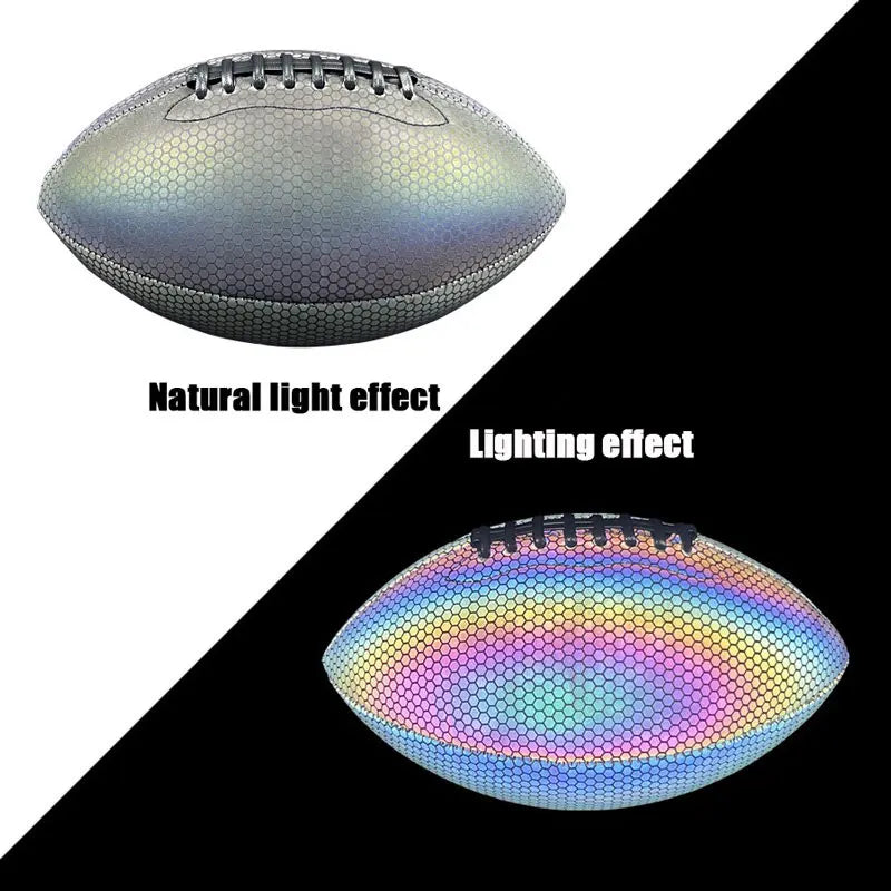 Luminous Reflective PU Rugby Ball – Match & Training Use