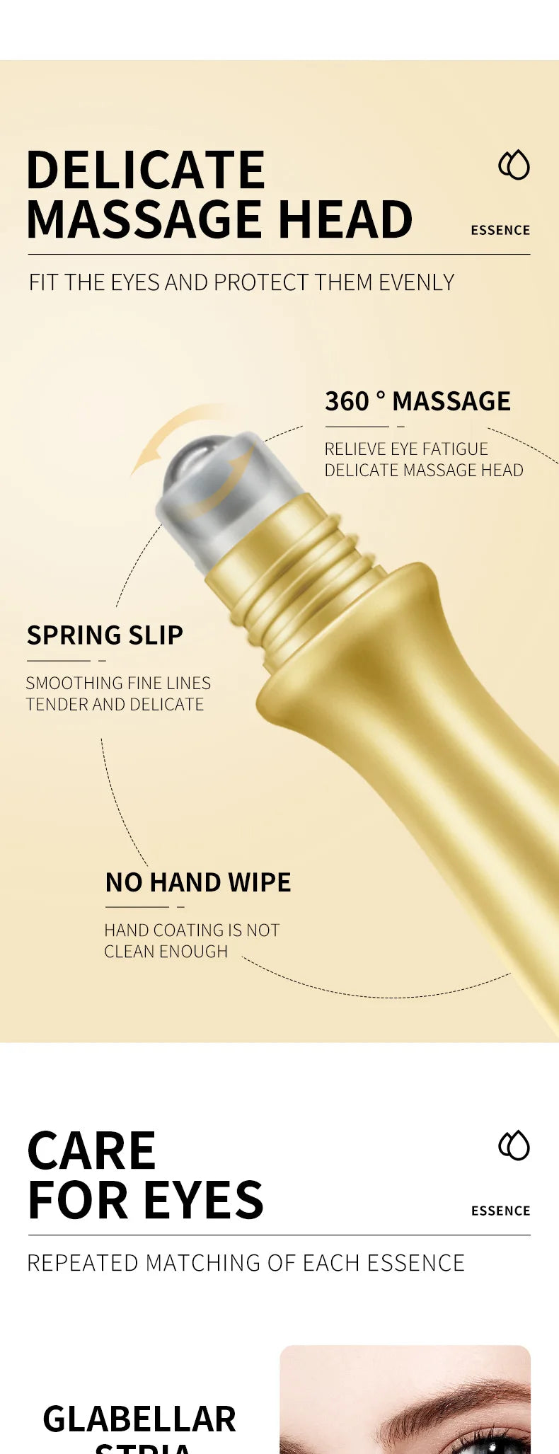 Snail Face Cream & Retinol Eye Massage Roller Set