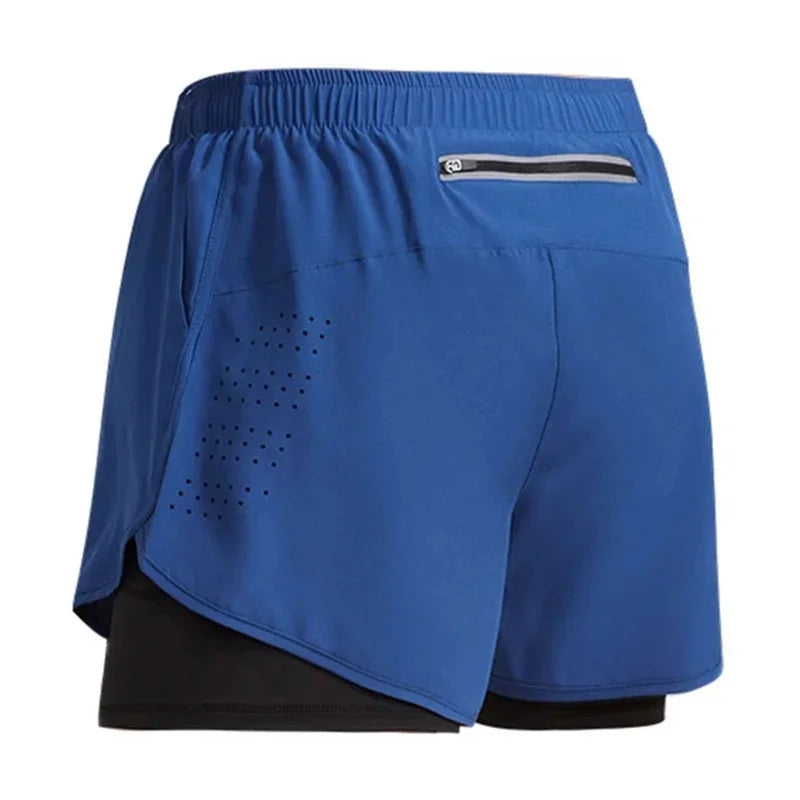 Men’s Quick-Dry Double Layer Running Shorts
