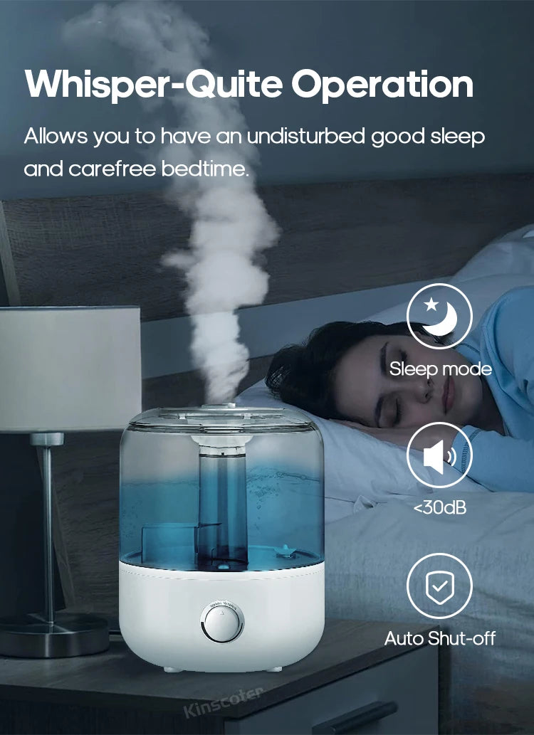 KINSCOTER 3L Air Humidifier with Remote & Timer