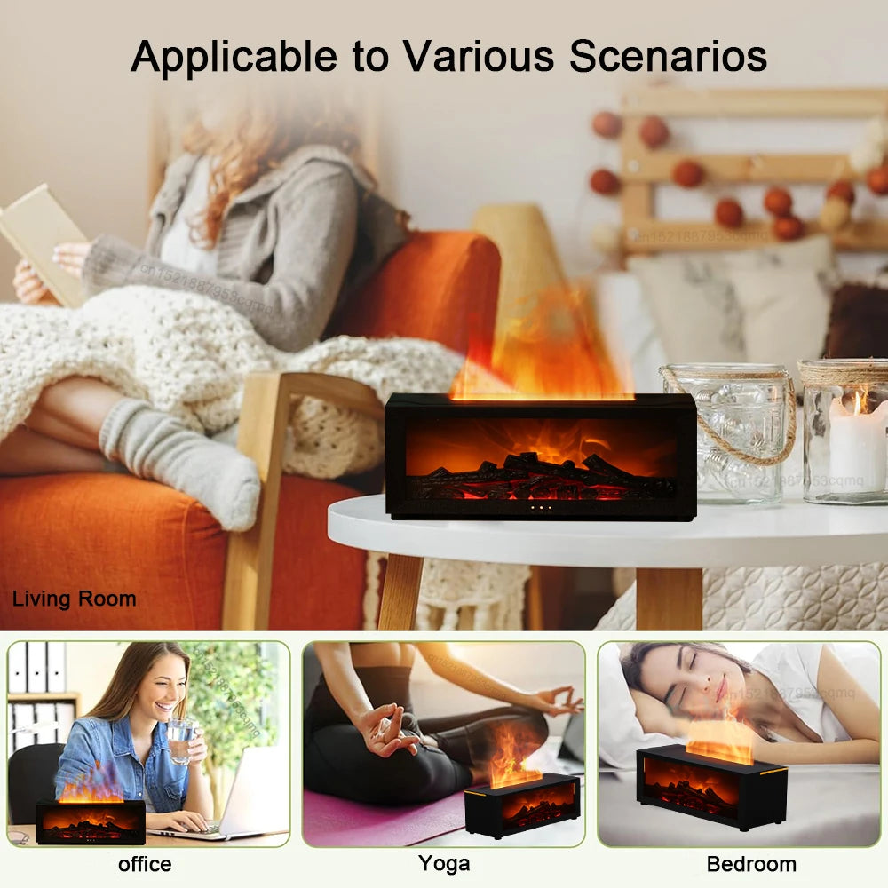 Flame Aroma Humidifier with LED & Remote