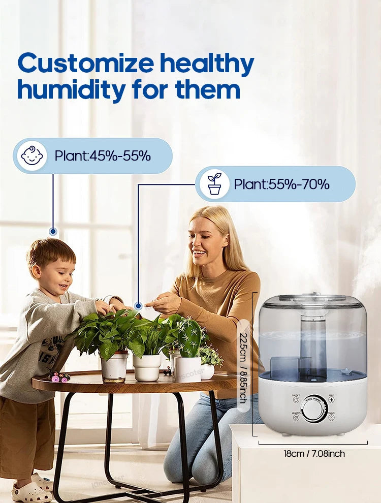 KINSCOTER 3L Air Humidifier with Remote & Timer