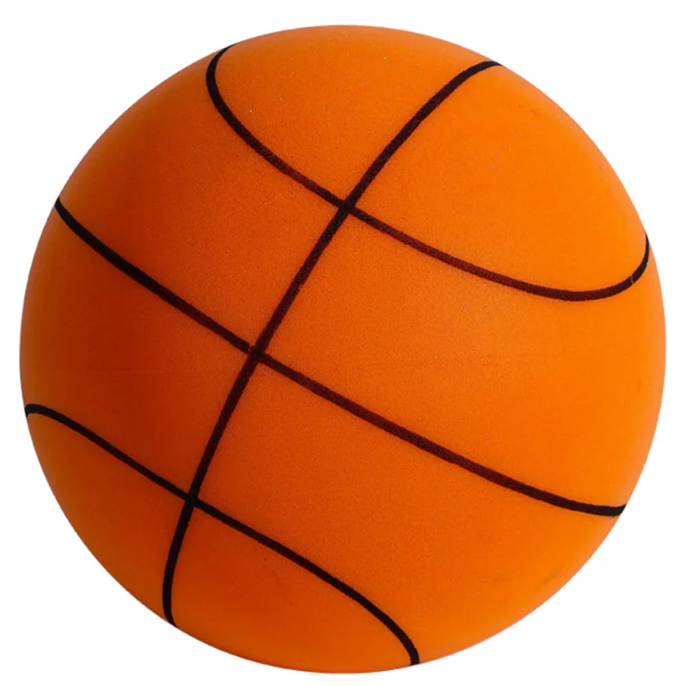 21cm Silent Grip Basketball – Size 5 (Black with Rim)