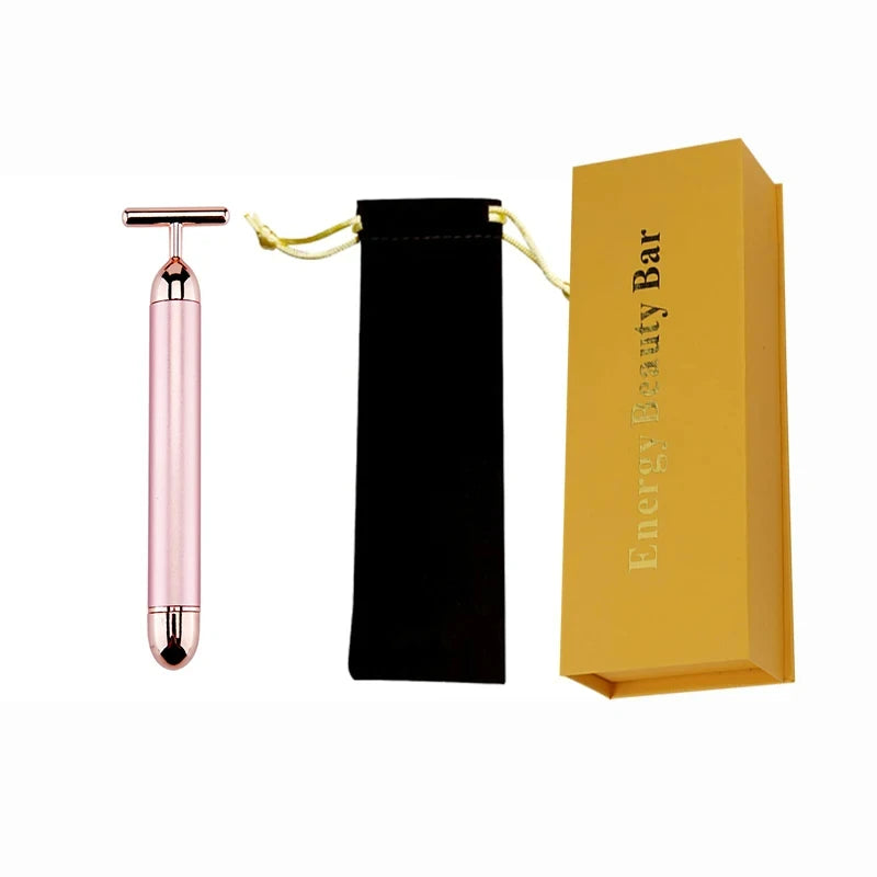 24K Gold T-Shape Vibrating Face Roller