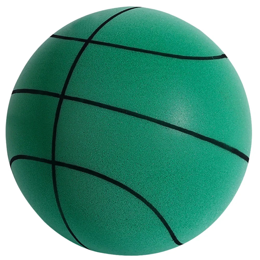 21cm Silent Grip Basketball – Size 5 (Black with Rim)