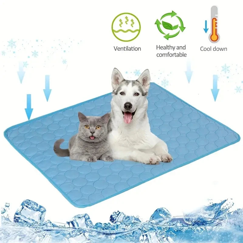 Extra Large Dog Cooling Mat – Summer Pet Ice Pad for Dogs & Cats