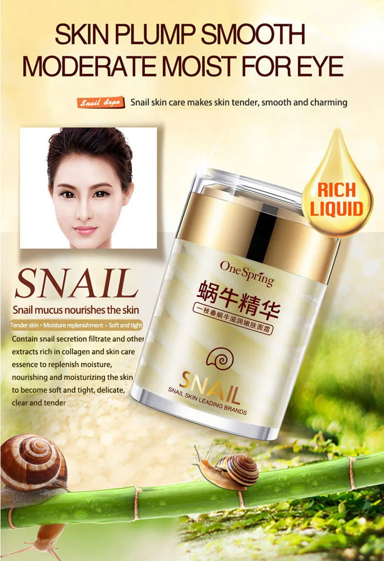 Snail Face Cream & Retinol Eye Massage Roller Set
