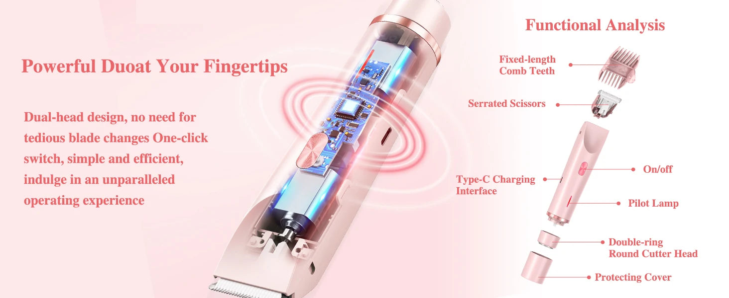 2-in-1 Electric Razor & Bikini Trimmer for Women