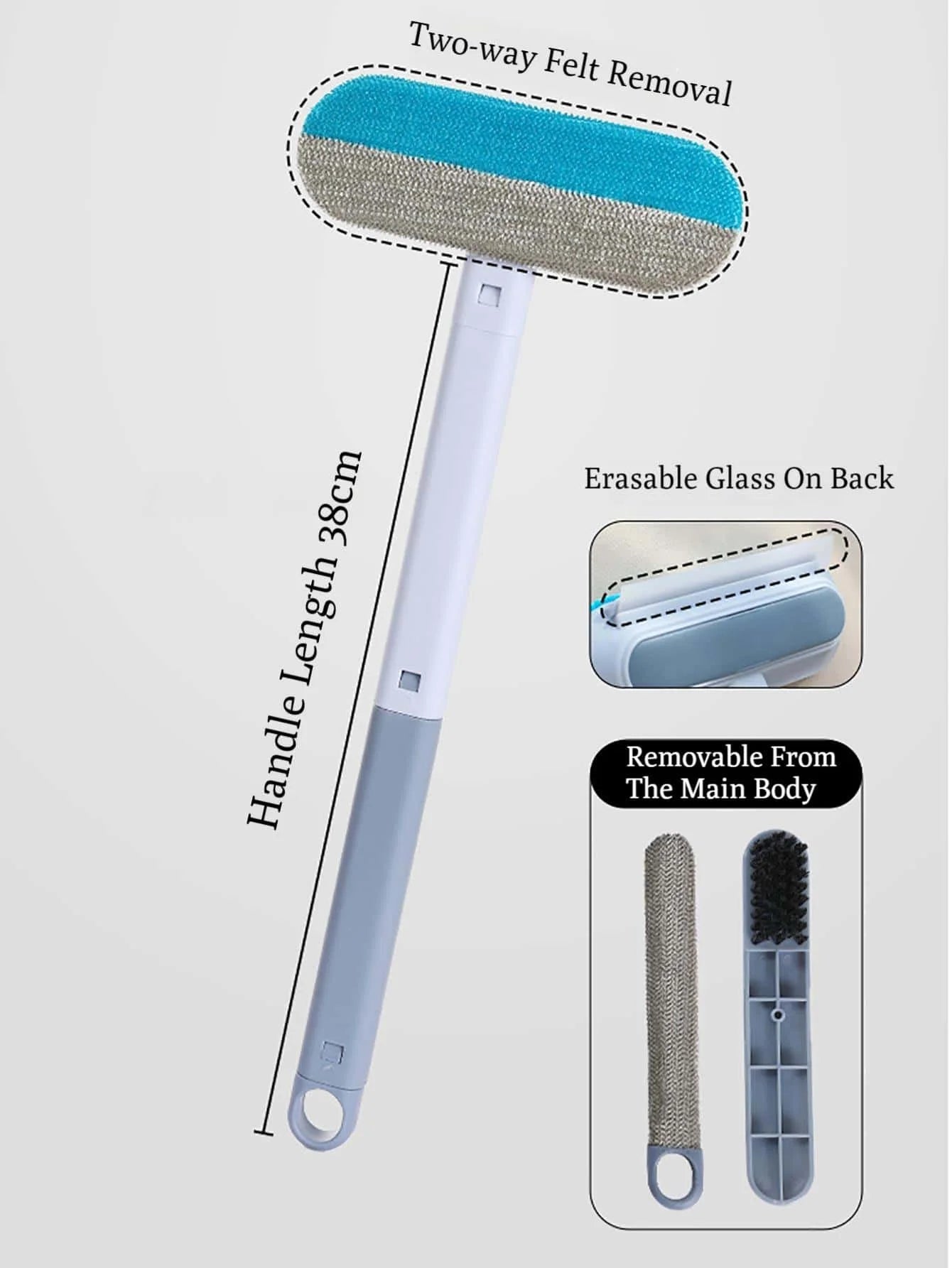 Long Handle Pet Hair Remover & Cleaning Brush