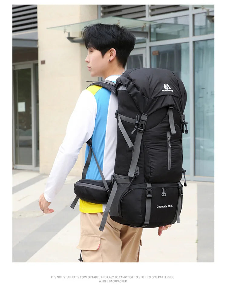 70L Hiking Camping Backpack with Rain Cover