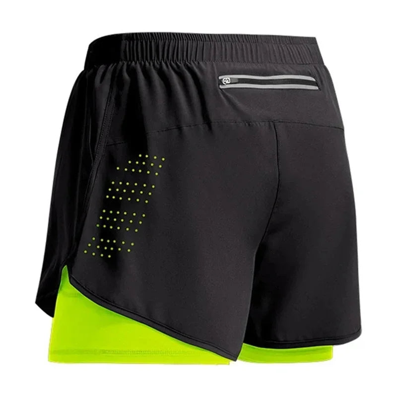 Men’s Quick-Dry Double Layer Running Shorts