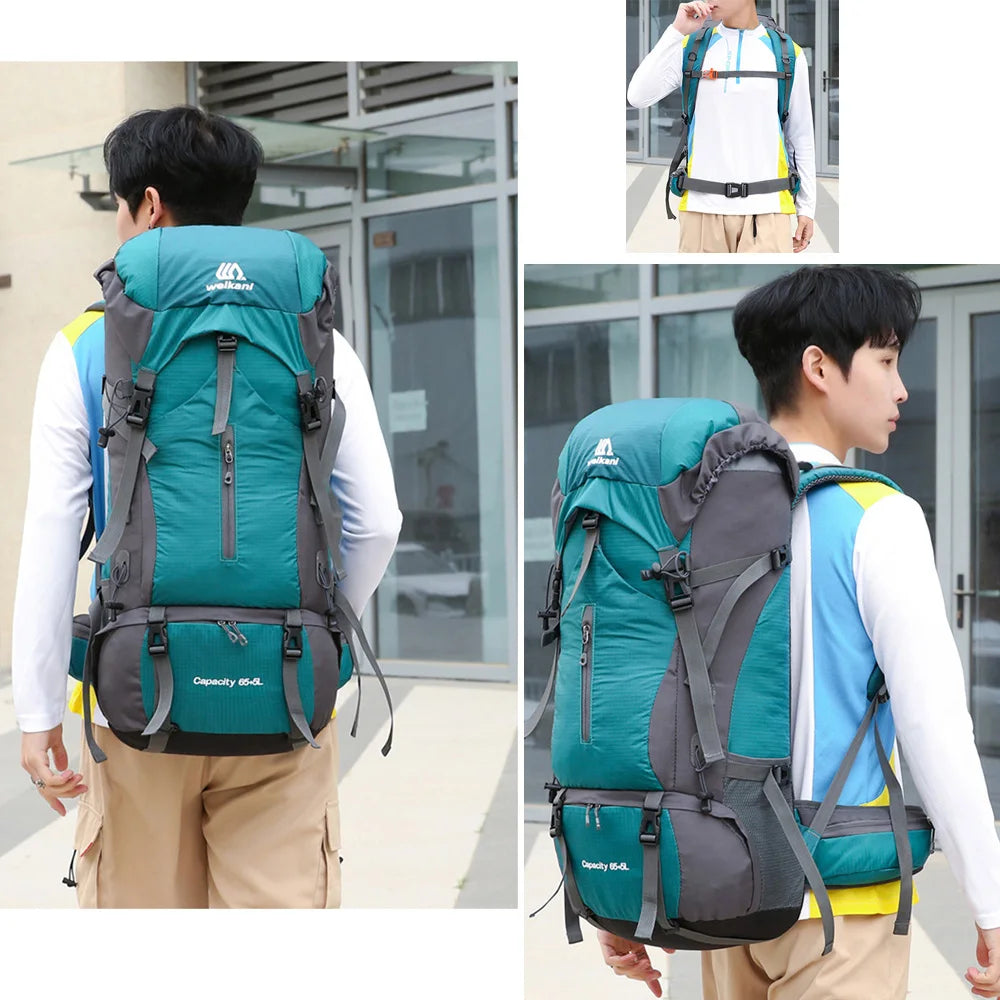 70L Hiking Camping Backpack with Rain Cover