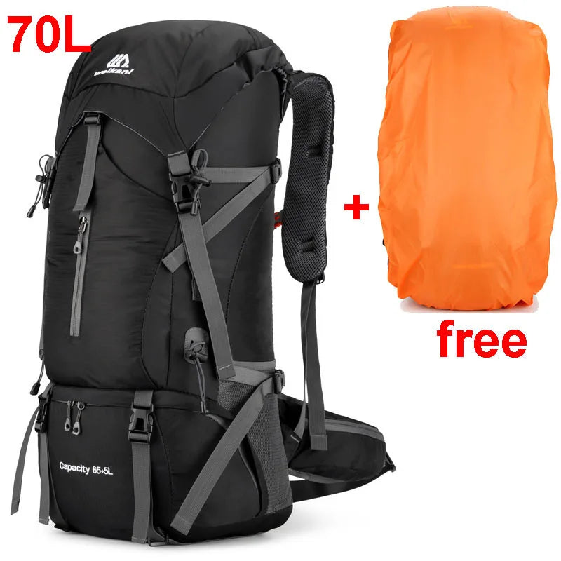 70L Hiking Camping Backpack with Rain Cover