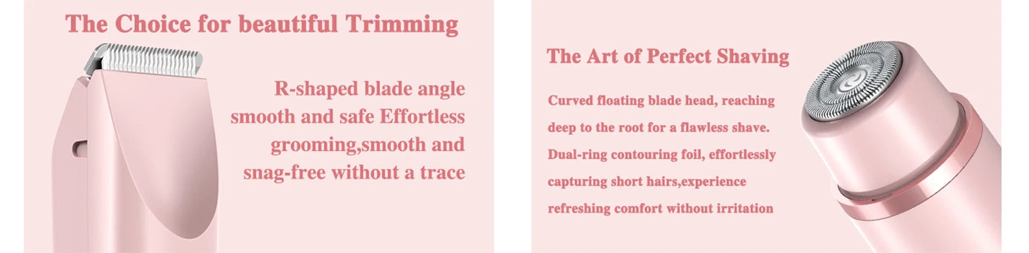 2-in-1 Electric Razor & Bikini Trimmer for Women