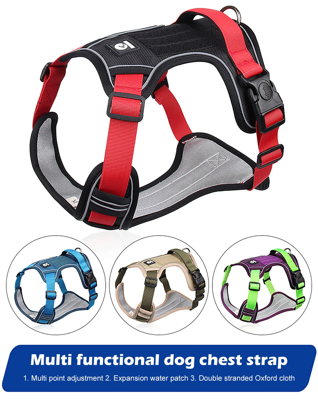 Reflective Tactical Dog Harness for Medium & Large Dogs