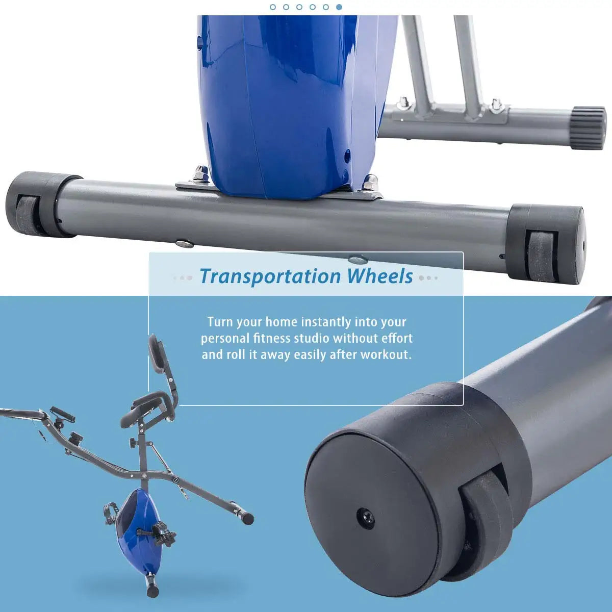 Folding X-Bike with Resistance & Backrest