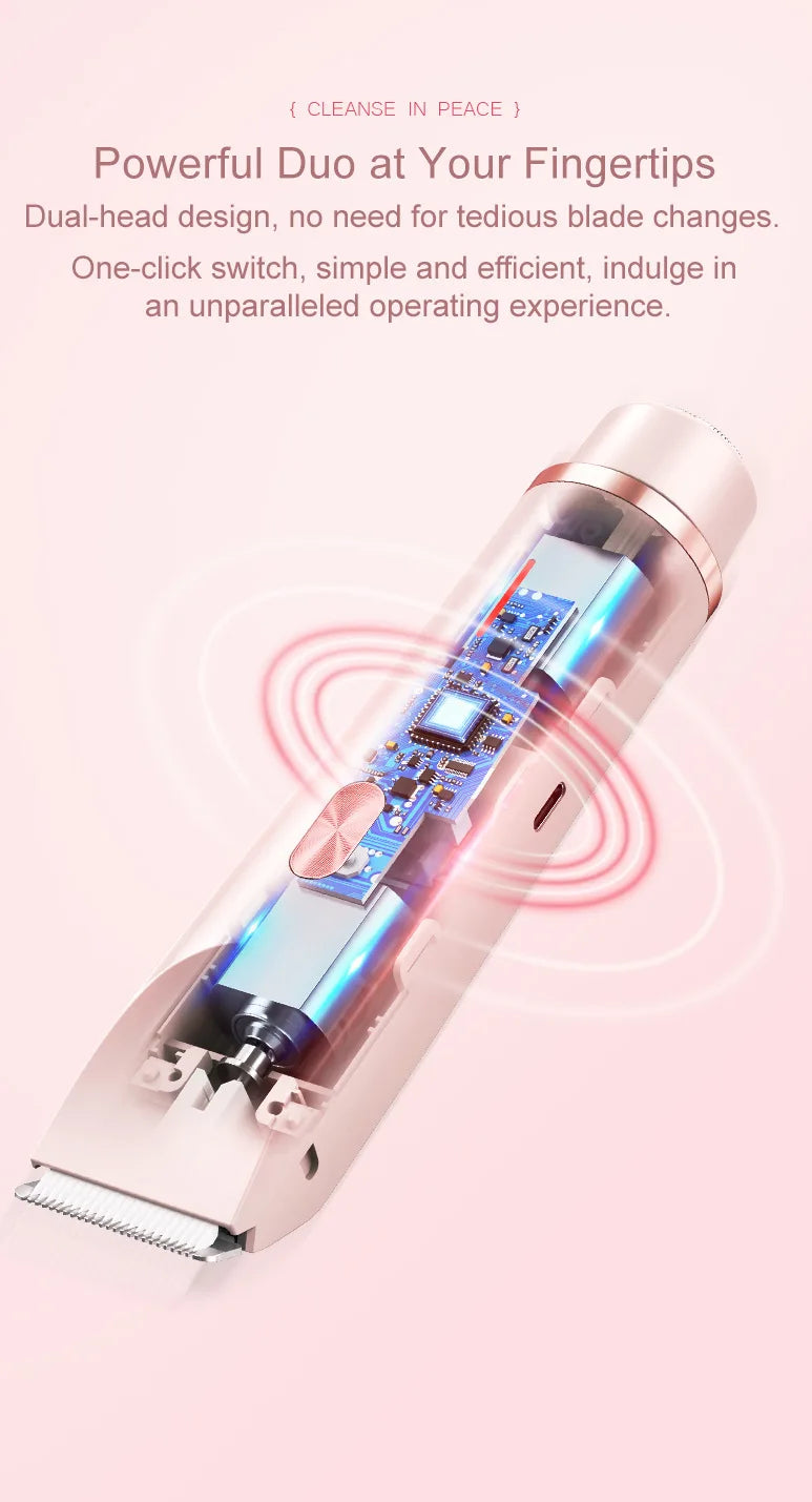 2-in-1 Electric Razor & Bikini Trimmer for Women
