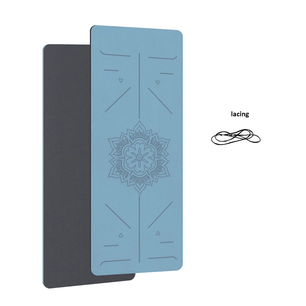 TPE Non-Slip Yoga Mat with Alignment Guide